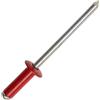 AERZETIX - Set di 25 rivetti ciechi Ø4x12 mm con testa piatta RAL 3000 rosso fuoco | alluminio/acciaio | per un assemblaggio rapido, comodo e una finitura estetica