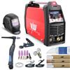 VECTOR WELDING Saldatrice TIG Alluminio AC/DC 200A 4 in 1, TIG Pulse, MMA, Kit Completo | Saldatrice TIG alluminio AC/DC 4 in 1, TIG Pulse e MMA, 200A, innesco HF, 9 memorie, VRD, kit completo con pedale