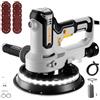 DEKOPRO DEKO Levigatrice Muro 710W 6 Velocità, con Aspiratore LED, per Cartongesso | 1000-2100 Giri/min, Ø 180mm, Tubo Flessibile e 12 Dischi di Levigatura, Levigatrice Manuale per Pareti Intonaco e Soffitti