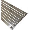 T&R Fascette in acciaio inox SS304 e SS3016, extra lunghe e ampie, robuste, 10 unità, argento