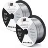 VECTOR WELDING Filo Animato No Gas 1,0mm 2KG Filo Saldatrice E71T-GS Bobina Filo Animato per Saldatura Universale D100 MIG MAG per Saldatrice, 2 Pezzi, 1KG per Rotolo - VECTOR WELDING