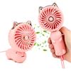 Gukasxi Mini Ventilatore Portatile USB con Batteria Ricaricabile, Mini Ventilatore a Mano, Ventilatore Tascabile Piccolo con 3 Velocità per Ufficio, Interni, Esterni, Viaggi, Make-Up (Rosa)