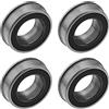 EMSea 4 cuscinetti a sfera a flangia F6003-20/2RS 20 X 35 X 11 Mm ABEC-3 doppi cuscinetti sigillati in acciaio cromato per elettrodomestici, macchine da giardinaggio