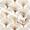 Stickyart Carta Da Parati Foglie Di Ginko Oro 44.5cmx200cm Carta Adesiva Per Mobili Oro Camera Da Letto Vinile Rivestimento Parete Soggiorno Pellicola Adesiva Per Mobili Armadio Tavolo Impermeabile