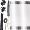 Aicharynic Set di 24 spazzole per camino, con 18 aste flessibili da 410 mm + 2 testine, spazzola per canna fumaria, spazzola per la pulizia del camino, accessorio per camino, asciugatrici, vent tubo fognario