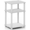 Furinno Just Tavolino Turn-N-Tube a 3 livelli, Confezione da 1, Bianco (Espresso)/Bianco