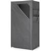 Rayen, Armadio Guardaroba, Mobile e Versatile, Facilità di Montaggio, con Asta Appendiabiti e 4 Tasche Laterali, Apertura con Zip, Grande capacità di archiviazione, 79 x 54 x 155 cm, Grigio (2054.01)