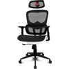 DRIFT GAMING DRAIR200 - Sedia da gioco professionale, rete di alta qualità e polimero rinforzato, braccioli imbottiti regolabili in 2D, pistone di classe 4, girevole, inclinabile, bianco/nero/rosso.