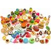 TERJBG 50 pezzi di cibo in miniatura per casa delle bambole in resina | resina robusta, applicazione versatile, cibo in miniatura, accessori Barbie, decorazione da cucina
