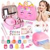 Hohosunlar Set di Smalti per Bambina, Base D'acqua Smalti per Unghie Kit con Asciuga, Trousse Trucchi Bambina Giocattoli, Natale, Regalo di Compleanno per Ragazze 3, 4, 5, 6, 7, 8, 10 anni