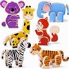 Uping Puzzle 3D in Legno, Giochi Montessori e Costruzioni Bambini 3+ Anni | 47 pezzi a incastro per 6 animali 3D articolati. Regalo bimbo 3 4 5 anni: giochi educativi per casa e viaggi in auto
