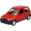 Generisch Welly modello auto compatibile con Fiat Cinqecento rosso ca 1/34-1/39 Metal Model Auto Die Cast Nuovo in scatola 43854