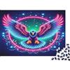 HGKMWZBDFJRL Aquila volante colorata Puzzle 1000 Pezzi Carta per Adulti Scena artistica notturna Relax Concentrazione Interazione Famiglia Decorazione Regalo 38x26cm/1000pcs