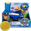 Paw Patrol Spin Master Nickelodeon, Paw Patrol Veicolo con Personaggio, Chase e Il Suo Cruiser
