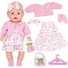 Carreuty Vestiti per bambole con stampa floreale rosa per bambole da 35,6 a 45,7 cm