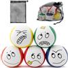 Ourdort Set di palline da giocoliere in poliuretano, per principianti | Set di 5 palline da giocoleria per mani, set educativo con borsa a rete, per principianti