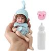 YIHANGG Realistico Mini Bambola Bebe Reborn Morbido Corpo Intero in Silicone Solido Bambola Neonata Dimensione Palmare Bambino Compleanno Natale Regali Collezioni(6 inch/15 cm,A)