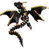 Generic Modello di drago a doppia corna stampato 3D, 30 cm con ali, alato, snodato multiplo, modello di drago alato mobile, da collezione, figura animale flessibile (#C)