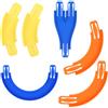 Sinbana 6 Connettori Pista Curvi per Hot Wheels (Blu, Arancione, Giallo) | Componenti Costruzione Piste Corsa Inclusi Connettori 90°/45°/180° e Connettori Paralleli Compatibili con Hot Wheels FTL69