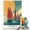 JIANGENNF Puzzle da 1000 pezzi per adulti raffigurante Lincoln, Inghilterra, gioco interattivo, interazione genitore-figlio, ideale come regalo per tutta la famiglia 38x26cm