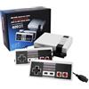 Generico Console di gioco retrò con 620 videogiochi, mini sistema di gioco classico con controller cablato, uscita HDMI e AV, plug and play, giocattoli retrò, idea regalo (grigio chiaro)