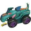 Hot Wheels Monster Trucks Car Chompin' Mega-Wrex, Veicolo Gigante e Auto | Caratteristiche effetti luminosi e sonori, Eats e Poops scala 1:64 veicoli giocattolo pressofuso, una macchina è inclusa