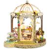 DecoRoom Kit fai da te in miniatura, con rose e libro, per adulti | Mini libro musicale da giardino con luci a LED, puzzle in legno 3D, regalo di compleanno per donne e amiche