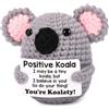 iewrtcin Pocket Hug - Koala positivo, regalo positivo, supporto emotivo | Gomitolo di lana creativa Koala ispiratrice fatta a mano per lavori a maglia, regalo positivo, patate tedesche