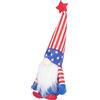 Cryfokt Gnomo Peluche Patriottico con Bandiera USA Stelle Strisce, | Gnomo del Giorno dell\'Indipendenza realizzato a mano, simpatico ornamento rosso bianco blu per mensola dell\'ufficio