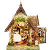 DecoRoom Book Nook, casa in miniatura fai da te, Dream Dress Studio | Casa in miniatura con porta laterale apribile, puzzle in legno 3D con LED, regalo di compleanno per donne
