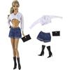 Codulu Vestiti per bambole da 11,5 pollici-Completi-#10-D | 4 pz/set,T-shirt gonna shorts scarpe,bambola americana 30cm,bambola BJD 1/6,regalo per bambini