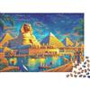 9K4D7V2G Sfinge Egizia Puzzle 1000 Pezzi Carta per Adulti Scenario Notturno Piramidi Gioco Famiglia Rilassante Decorazione Regalo 38x26cm/1000pcs
