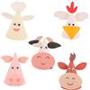 LRXIYODE 5 Pezzi Cappelli di Compleanno Bambini Tema Animali Cartone di Carta Adorabili Cappellini per Feste di Compleanno Ragazzi e Ragazze