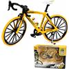 LIULINY Giallo Dita Modello Bicicletta, 1:8 Modellino Bicicletta Miniatura | Lega Figo BMX Finger Bike, Miniatura Resistente alle Cadute, Per Casa, Ufficio, Club