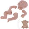 SIXRUN Set di Parti per Bambole Reborn Incompiute da 19 Kit per Bambole Realizzate a Mano Fai-da-Te Aspetto di Simulazione per Fai da Te Creativi Materiale in Silicone Misto PVC