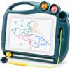 AiTuiTui Lavagna Magica per Bambini, Tavoletta da Disegno Cancellabile Giocattolo Educativo 4 Zone 3 Stampini 1 Penna-Regali di Compleanno di Natale, Verde Scuro