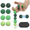 CNMTCCO Set di 8 giocattoli magnetici anti-stress in silicone, giocattoli sensoriali, aiuto anti-stress e concentrazione, per adulti e adolescenti, palle anti-stress per ADHD (verde)