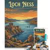 JIANGENNF Puzzle per adulti da 1000 pezzi, Loch Ness, giochi per famiglie, analisi e logica, per migliorare l'amore tra le coppie 38x26cm