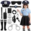 Alaoo Morph Vestito Poliziotta Bambina, Polizia Costume Bambine | Costume di Carnevale, Divisa da Poliziotta Con Accessori, Adatto per Carnevali, Halloween e Natale
