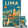 JIANGENNF Puzzle da 1000 pezzi con il poster di Lima, gioco impossibile, taglio di precisione, con pezzi di forma casuale completamente ad incastro 38x26cm