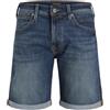 JACK & JONES Bermuda In Jeans Regular Fit Blu xx_l | Regular Fit, Washed, Sopra il ginocchio, Casual, Temperatura massima 30°C ciclo normale