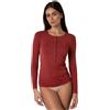 Lovable Maglia Manica Lunga in Micromodal Elasticizzato | Collo Tondo Serafino con Bottoncini Morbido e Traspirante | Maglieria ed Esternabili Donna
