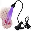 DANIOM Lampada UV LED per Unghie 5W con Clip da Tavolo, Lampada UV USB Professionale con Collo Flessibile 360°, Luce UV per Gel UV, Gel LED, Polygel, Nail Tip e Smalto Semipermanente