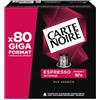 CARTE NOIRE - Capsule di caffè espresso intenso n° 9 compatibili Nespresso - Caffè Arabica - Giga Formato 80 capsule in alluminio - Made in France