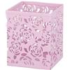 RICOO Organizer Scrivania Portapenne da Scrivania B003-P Porta Penne per Scrivania in Metallo Ideale per Ufficio e Casa Dimensioni: 8 x 8 x 10 cm Rosa