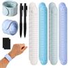 lasuroa 8pz Bracciale Lista Della Spesa, 23,8x3x0,25cm Cancellabile Braccialetto Promemoria Braccialetti con Blocco Note Indossabili con Penna Gomma per Studenti Infermieri (4 Colori)