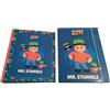 PRESTIGE & DELUXE Raccoglitore Stumble Guys 4 anelli per la scuola + Cartella con elastico + omaggio portachiave fischietto