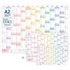 Häfft® Calendario da parete 2027 formato A3 piegato, in italiano Rainbow | Calendario da parete (42 x 29,7 cm) con festività italiane + calendario A4 aggiuntivo