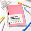 Generic A6 Spiral Binding Password Keeper Books with A-Z Tabs - Portable for Home, Office, School & Travel, Pink