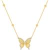 CYMYSS Collana Donna Argento 925 Placcata Oro 18K, Collana Color Oro con Ciondolo, Girocollo Dorato Elegante da Donna, Catenina Gioielli Regalo Donna